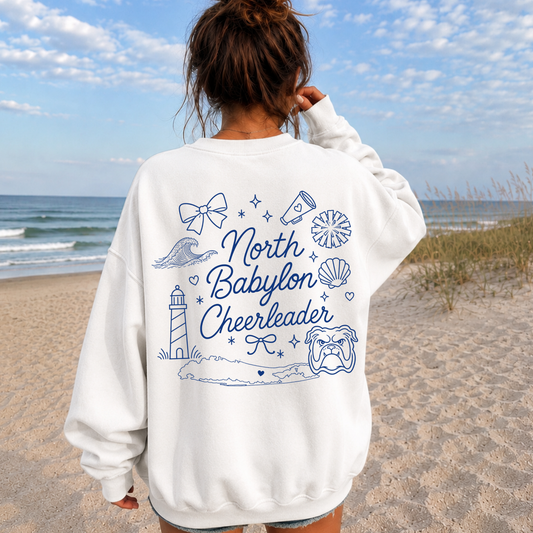 North Babylon Cheerleader – Premium Garment-Dyed – Washed White | North Babylon Cheer | Salt + Shore
