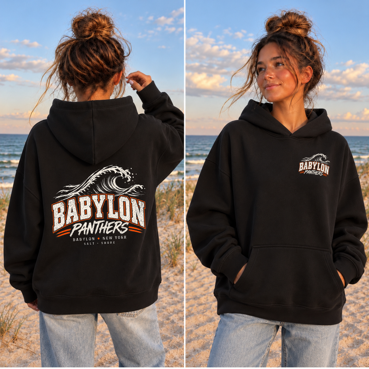 Babylon Panthers Coastal Wave – Premium Garment-Dyed – Black | Babylon | Salt + Shore