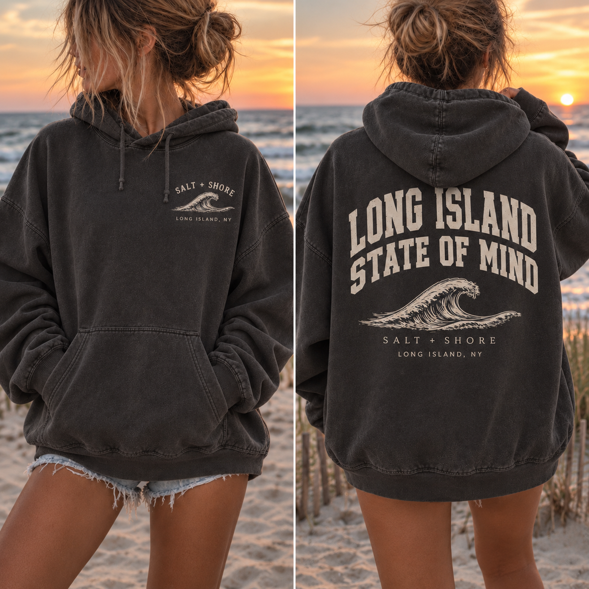 Long Island State of Mind Coastal Vintage – Washed Harbor Blue | Salt + Shore