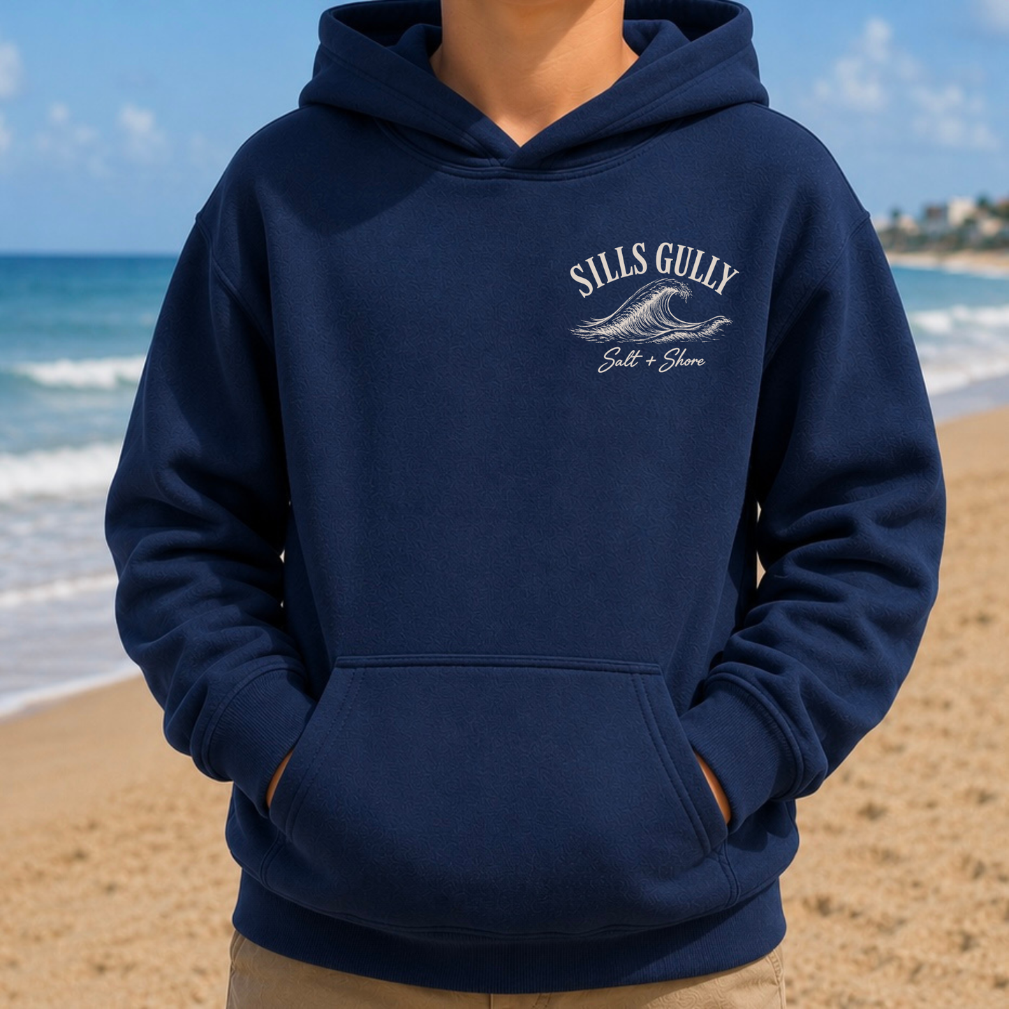 Sills Gully Surf Co. - YOUTH – Classic Cotton – Navy | SWR Varsity Cheer |Salt + Shore