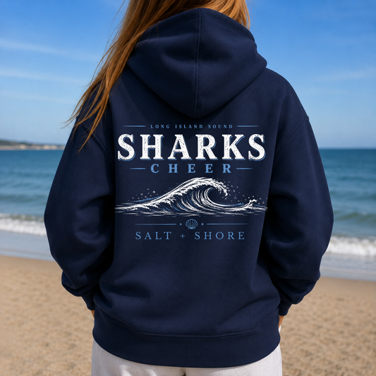 Sharks Cheer: Shoreline Classic – Classic Cotton – Navy | Sharks Cheer | Salt + Shore