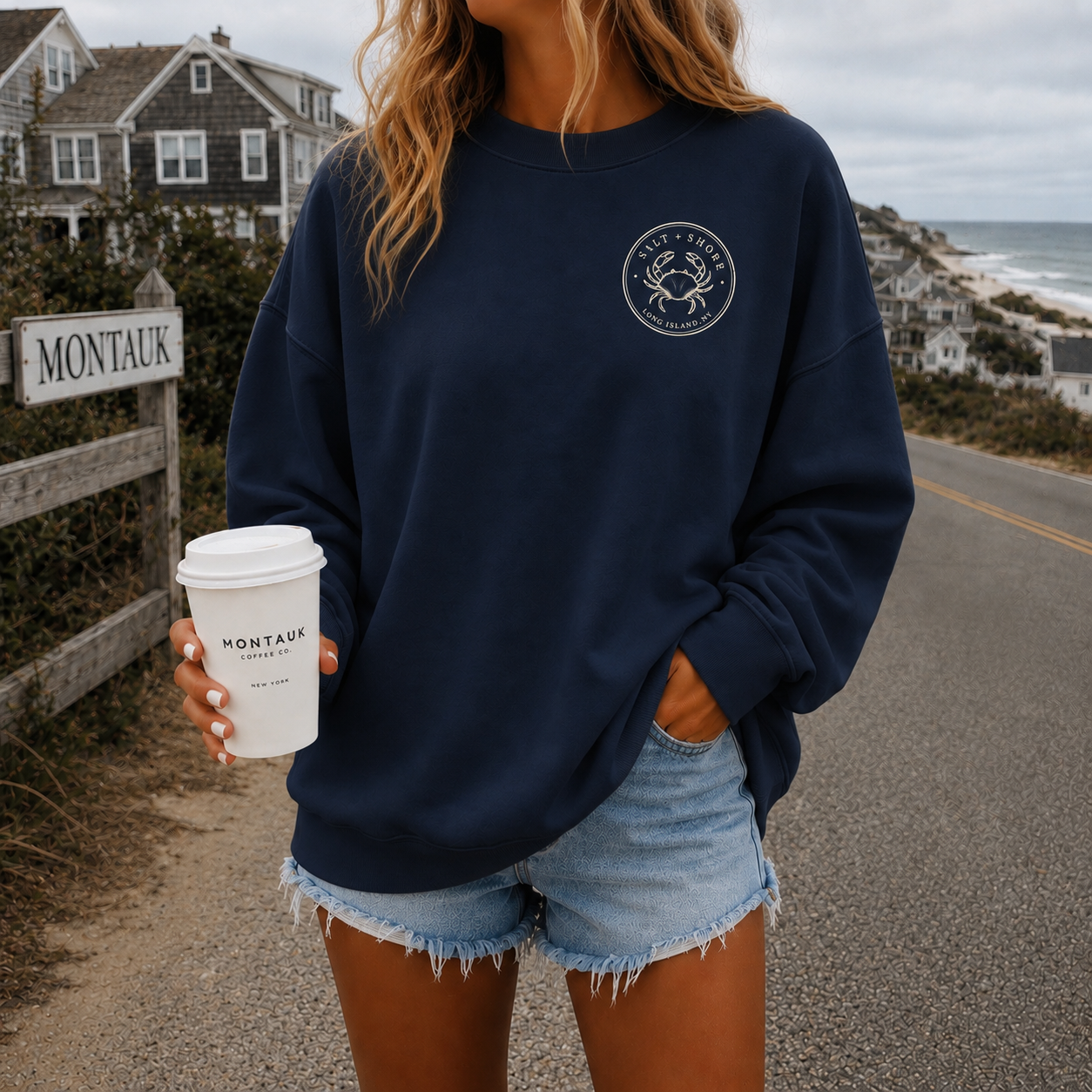 Coastal Catch – Premium Garment-Dyed – Washed Navy | Salt + Shore