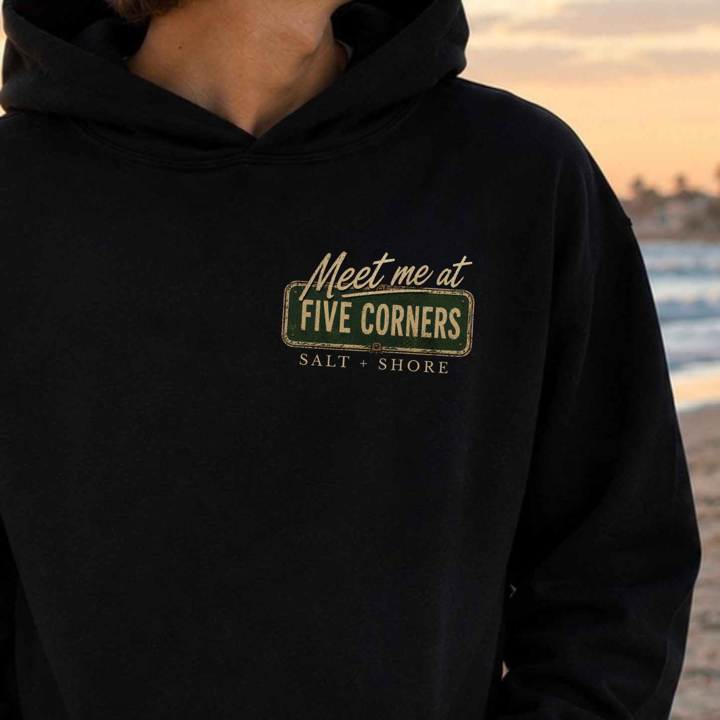Meet Me at Five Corners – Classic Cotton – Black | Sachem North Football | Salt + Shore