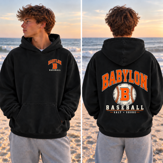 Babylon Baseball Varsity – Premium Garment-Dyed – Black | Babylon | Salt + Shore