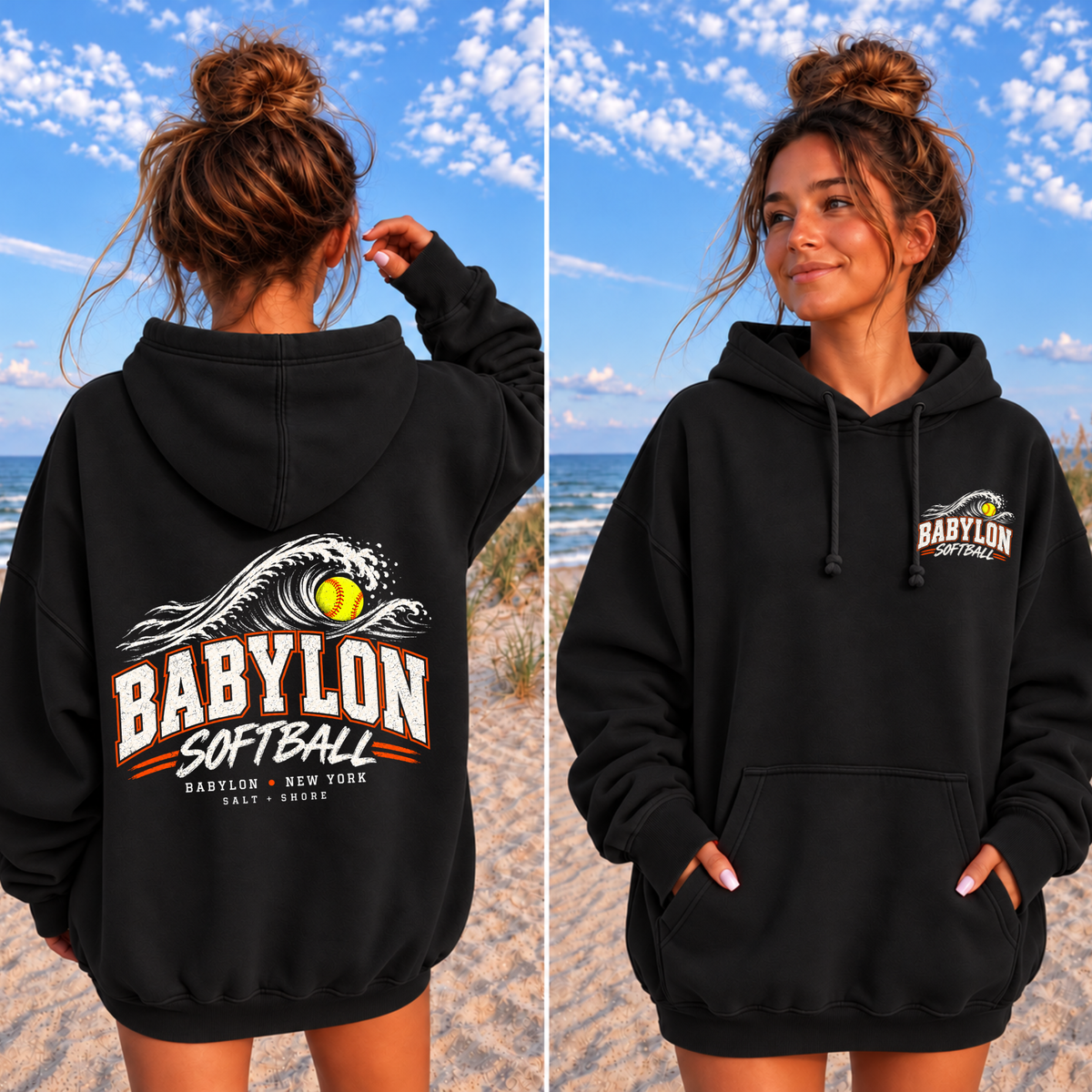 Babylon Softball Coastal Wave – Classic Cotton – Black | Babylon | Salt + Shore