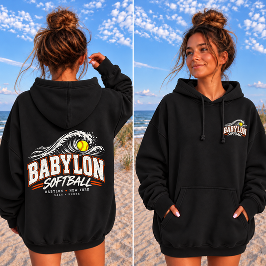 Babylon Softball Coastal Wave – Classic Cotton – Black | Babylon | Salt + Shore