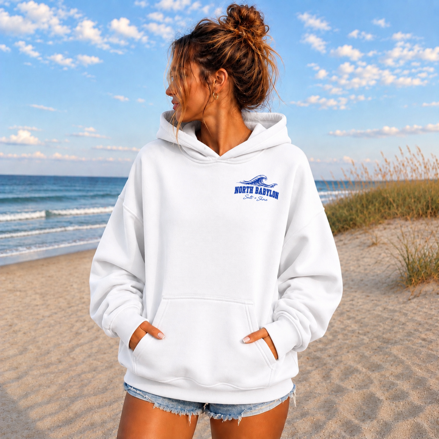 North Babylon 11703 Wave – Classic Cotton – Sea Salt | North Babylon Cheer | Salt + Shore