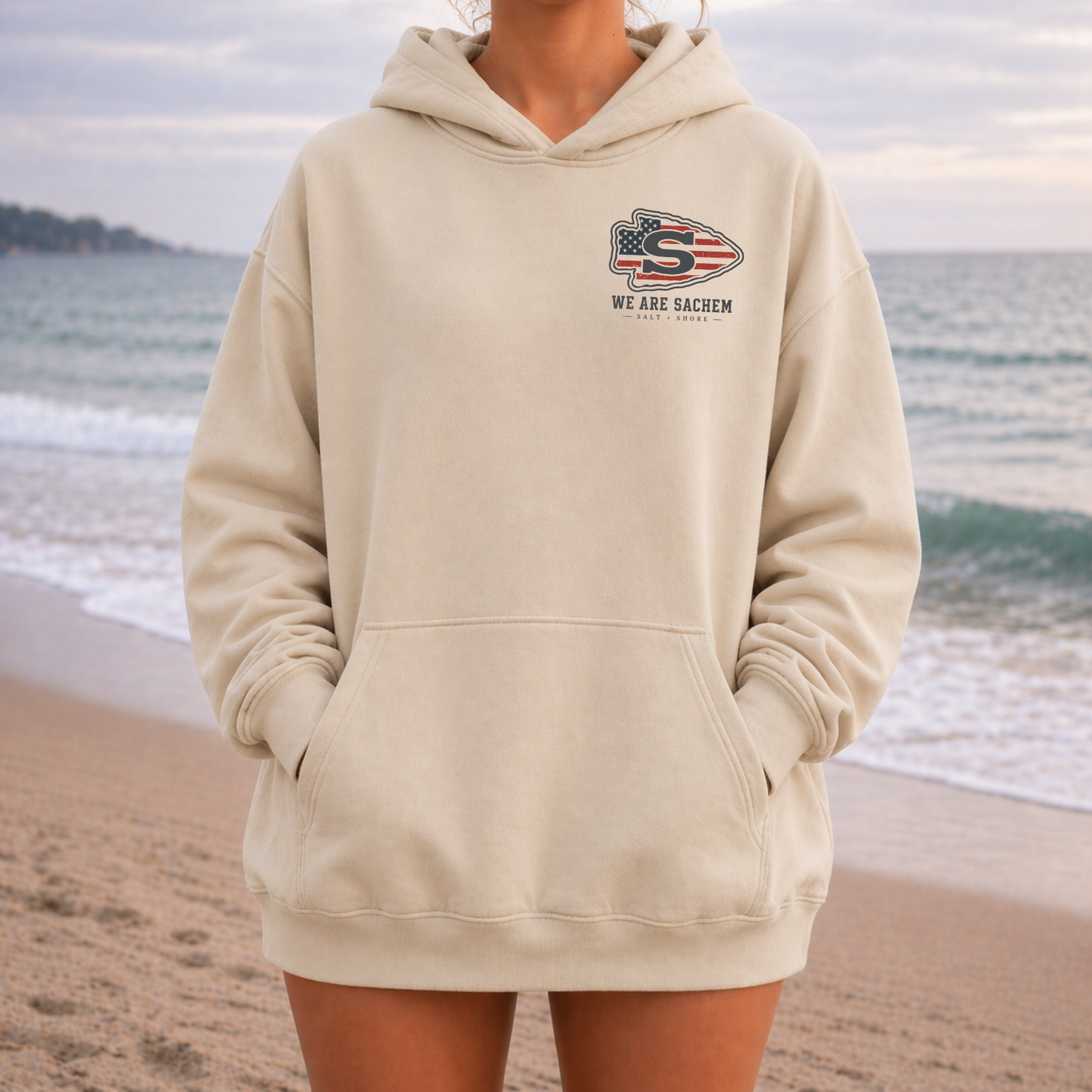 America 250: We Are Sachem – Classic Cotton – Sand | Sachem North Football | Salt + Shore
