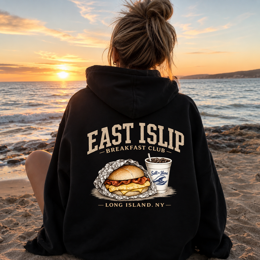 East Islip Breakfast Club  – Classic Cotton – Black | East Islip | Salt + Shore