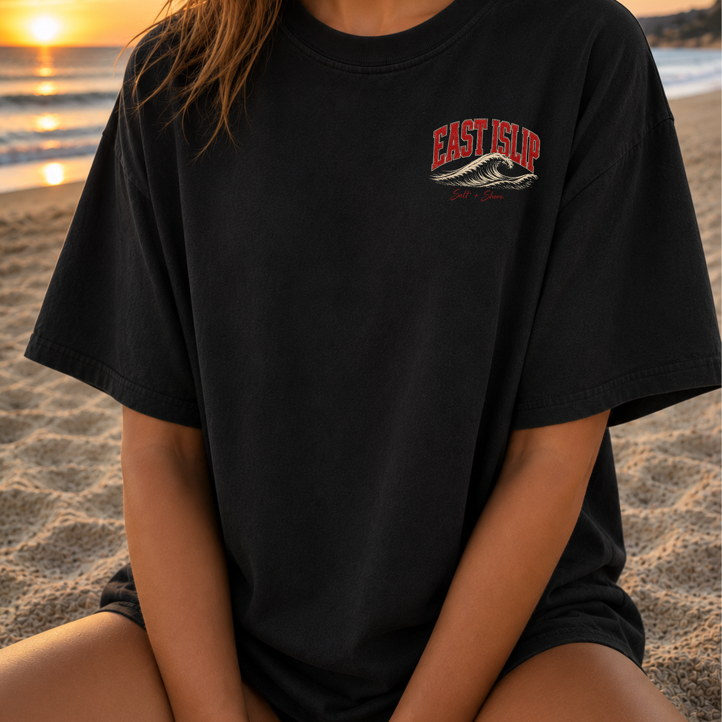 East Islip Surf Co. – Premium Garment-Dyed – Washed Black | East Islip | Salt + Shore
