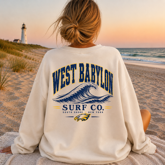 West Babylon Surf Co.  – Premium Garment-Dyed – Bone | West Babylon Cheer | Salt + Shore
