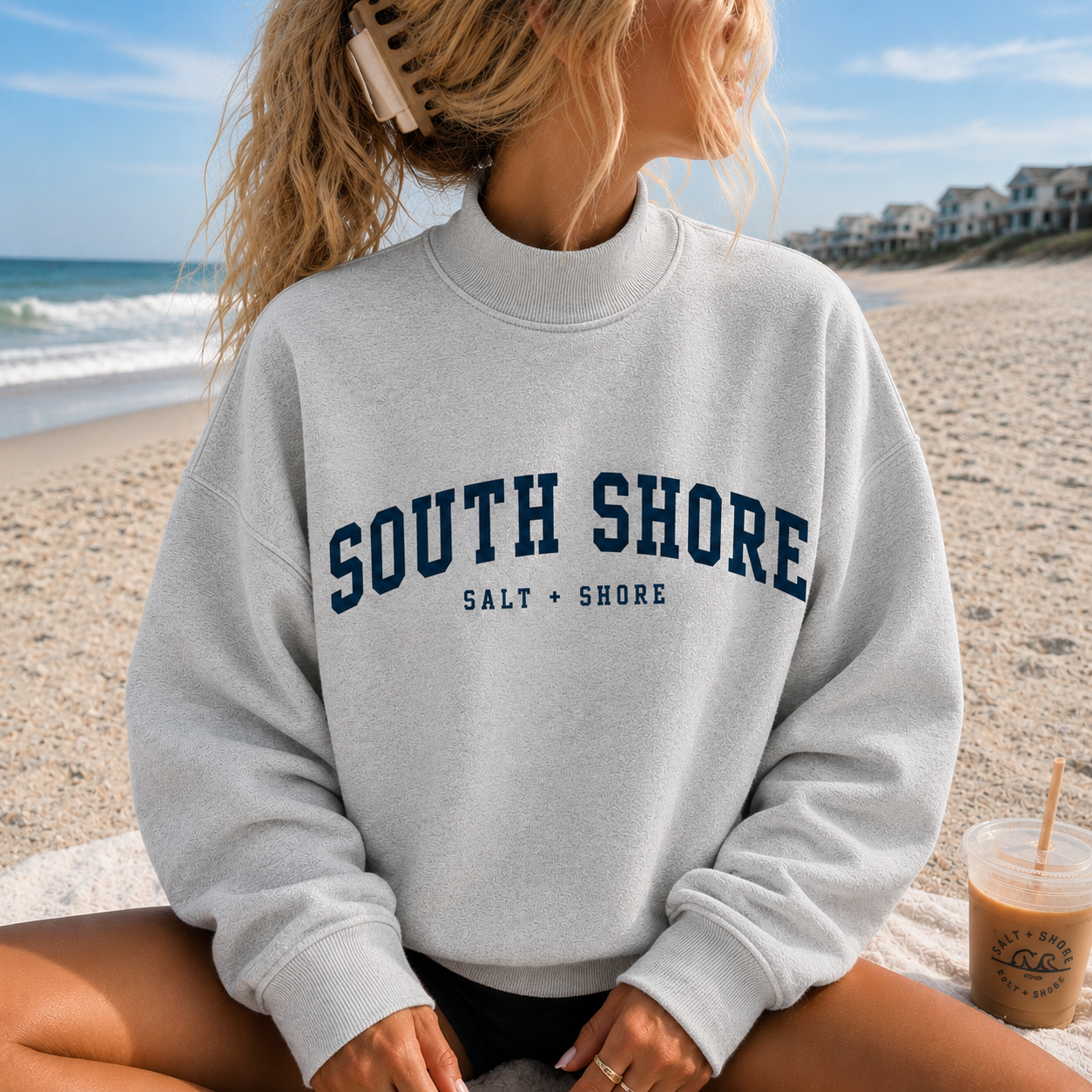 South Shore – Premium Coastal Mock Neck | Salt + Shore