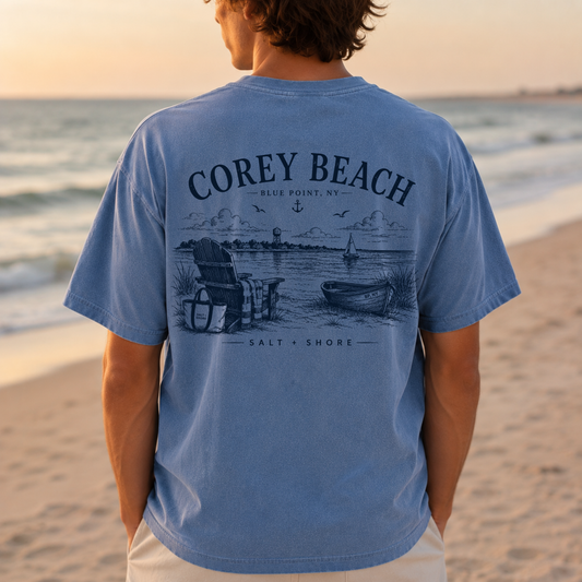 Corey Beach – Premium Garment-Dyed – Washed Indigo | Salt + Shore
