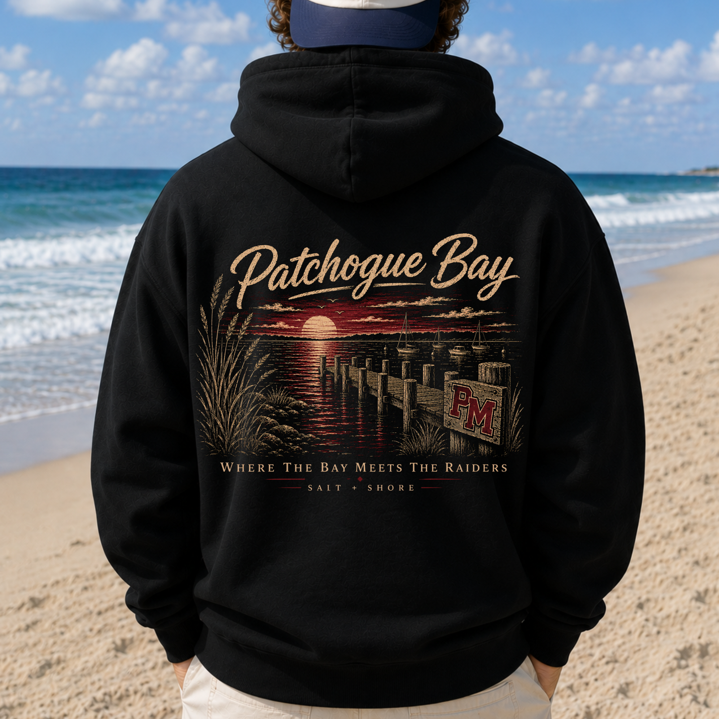 Patchogue Bay – Classic Cotton – Black | PM Cheer | Salt + Shore