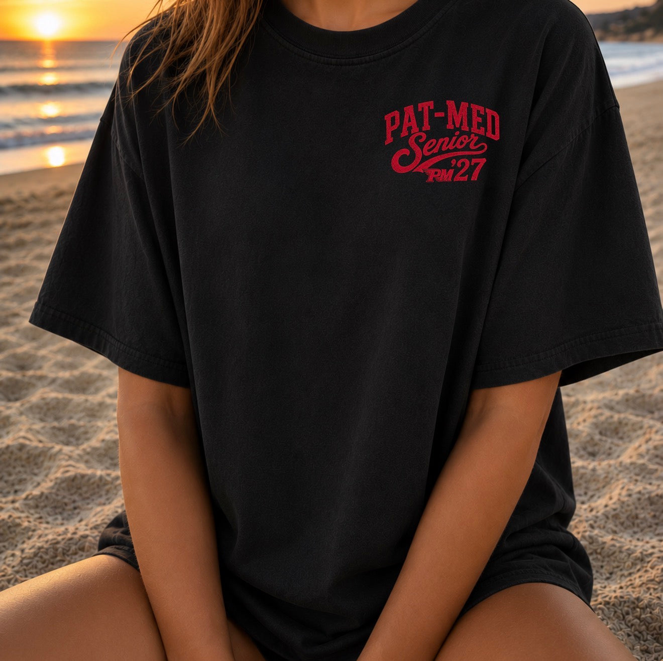 Pat-Med Senior 27 – Premium Garment-Dyed – Washed Black | PM Cheer | Salt + Shore