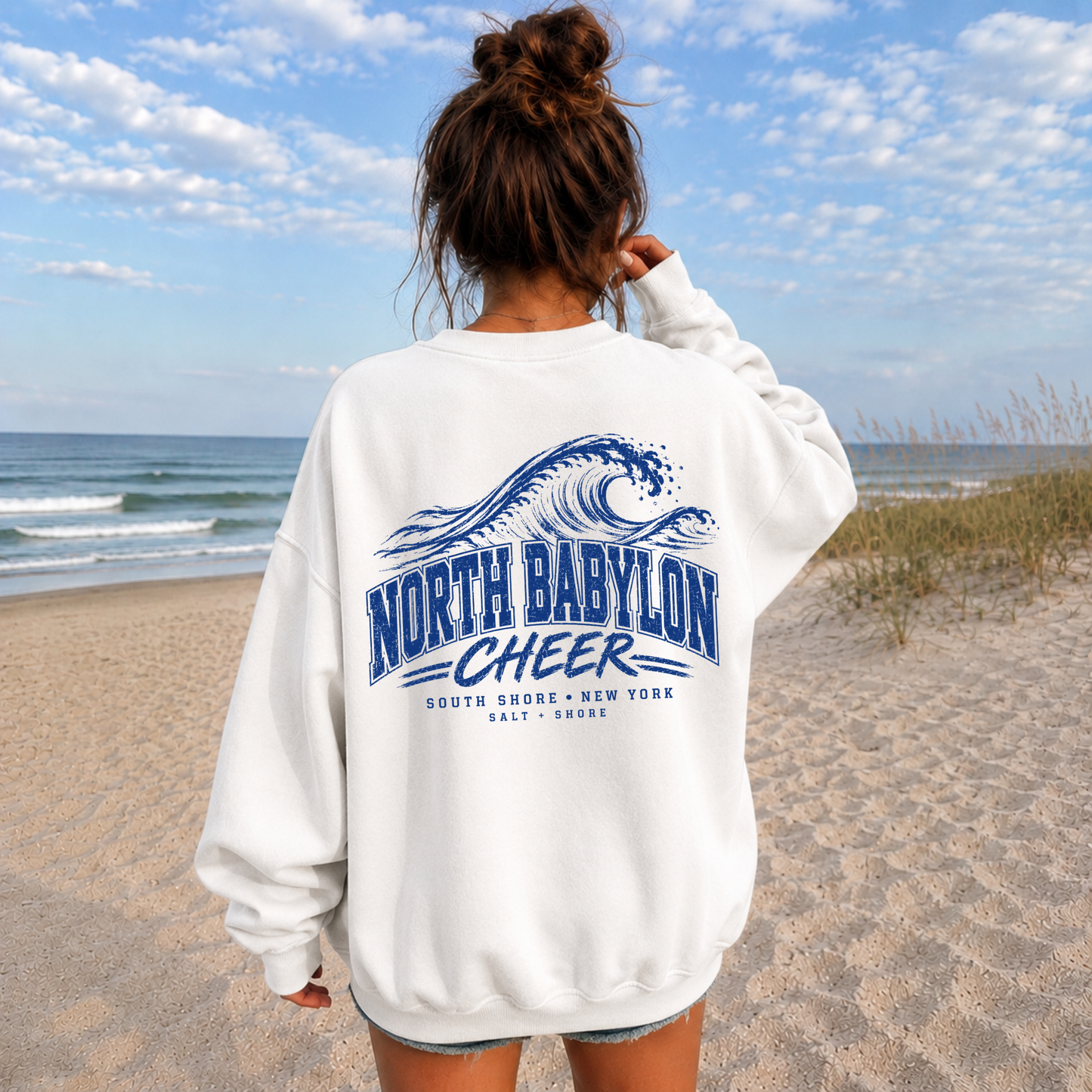 North Babylon Cheer Wave – Premium Garment-Dyed – Washed White | North Babylon Cheer | Salt + Shore