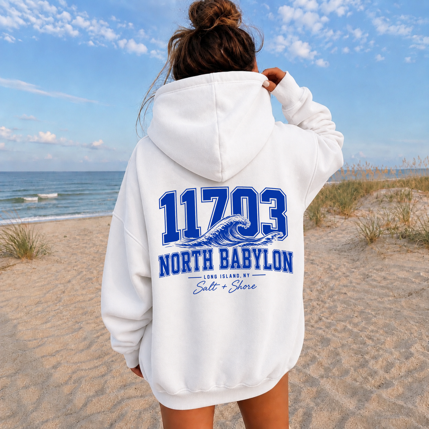 North Babylon 11703 Wave – Classic Cotton – Sea Salt | North Babylon Cheer | Salt + Shore