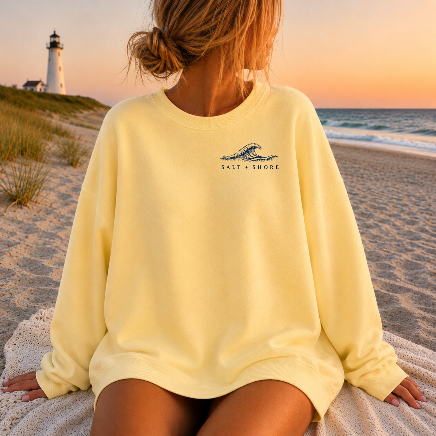 Saltwater + Sunsets – Premium Garment-Dyed – Sunwashed Butter | Salt + Shore