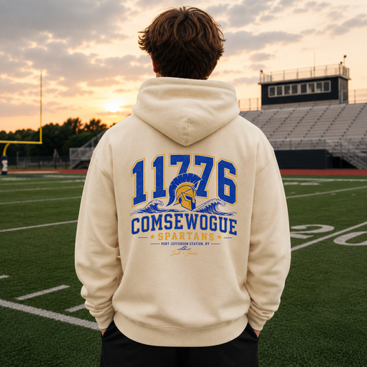 Comsewogue 11776 – Premium Garment-Dyed – Bone | Comsewogue Football | Salt + Shore