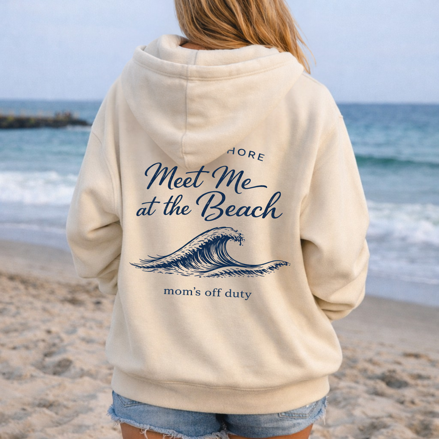Mom’s Off Duty Zip Up Hoodie – Premium Garment-Dyed – Bone | Salt + Shore