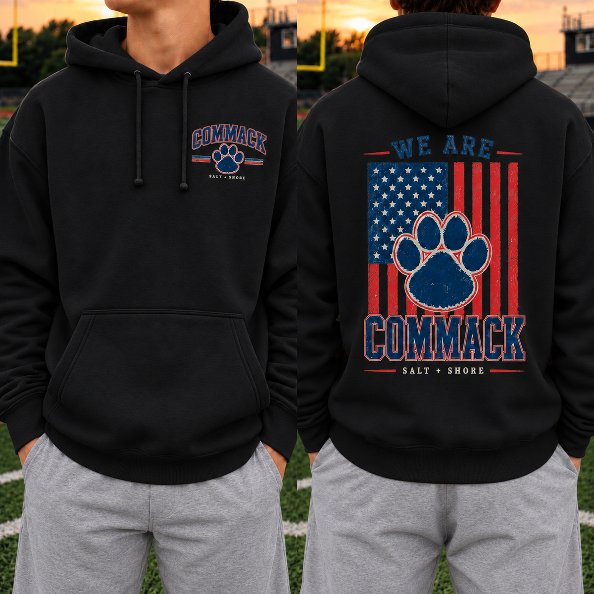 America 250: We Are Commack – Classic Cotton – Black | Commack | Salt + Shore