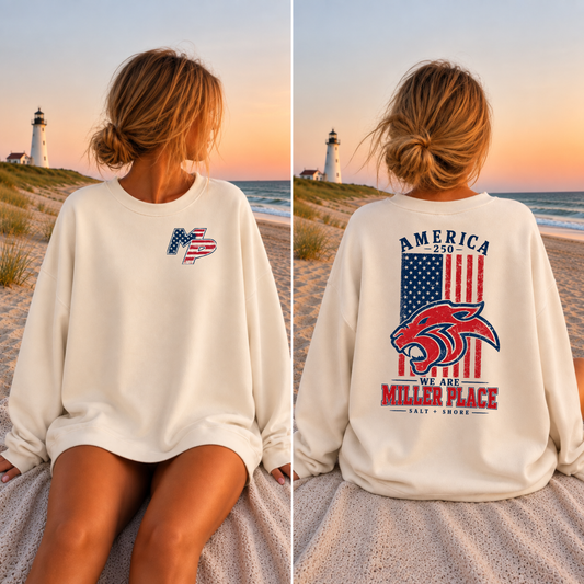 America 250: We Are Miller Place – Premium Garment-Dyed – Bone | Miller Place | Salt + Shore