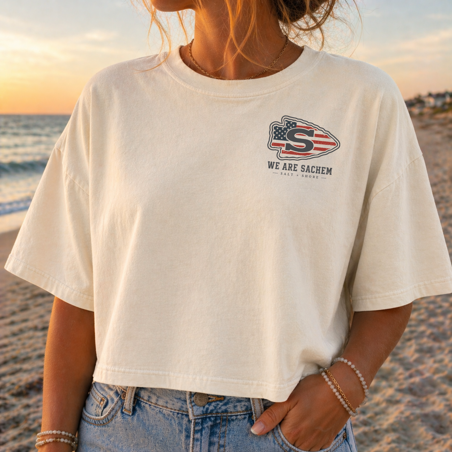 America 250: We Are Sachem – Premium Garment-Dyed – Bone | Sachem North Football | Salt + Shore