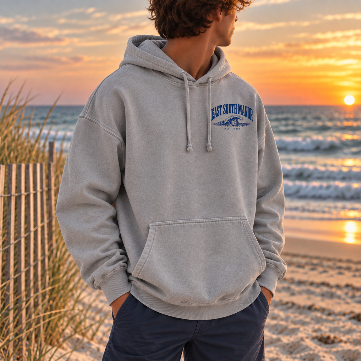 ESM Wayfinder - Premium Garment-Dyed – Washed Gray | ESM Sharks | Salt + Shore