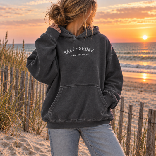 Salt + Shore Coastal Vintage Embroidered – Washed Harbor Black | Salt + Shore
