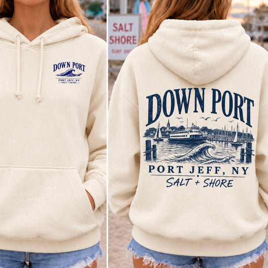 Down Port Port Jeff – Premium Garment-Dyed – Bone | Port Jeff | Salt + Shore