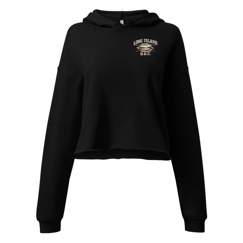 The Long Island Breakfast Club Crop Premium Garment- Dyed – Black | Salt + Shore