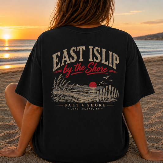 East Islip by the Shore – Premium Garment-Dyed – Washed Black | East Islip | Salt + Shore
