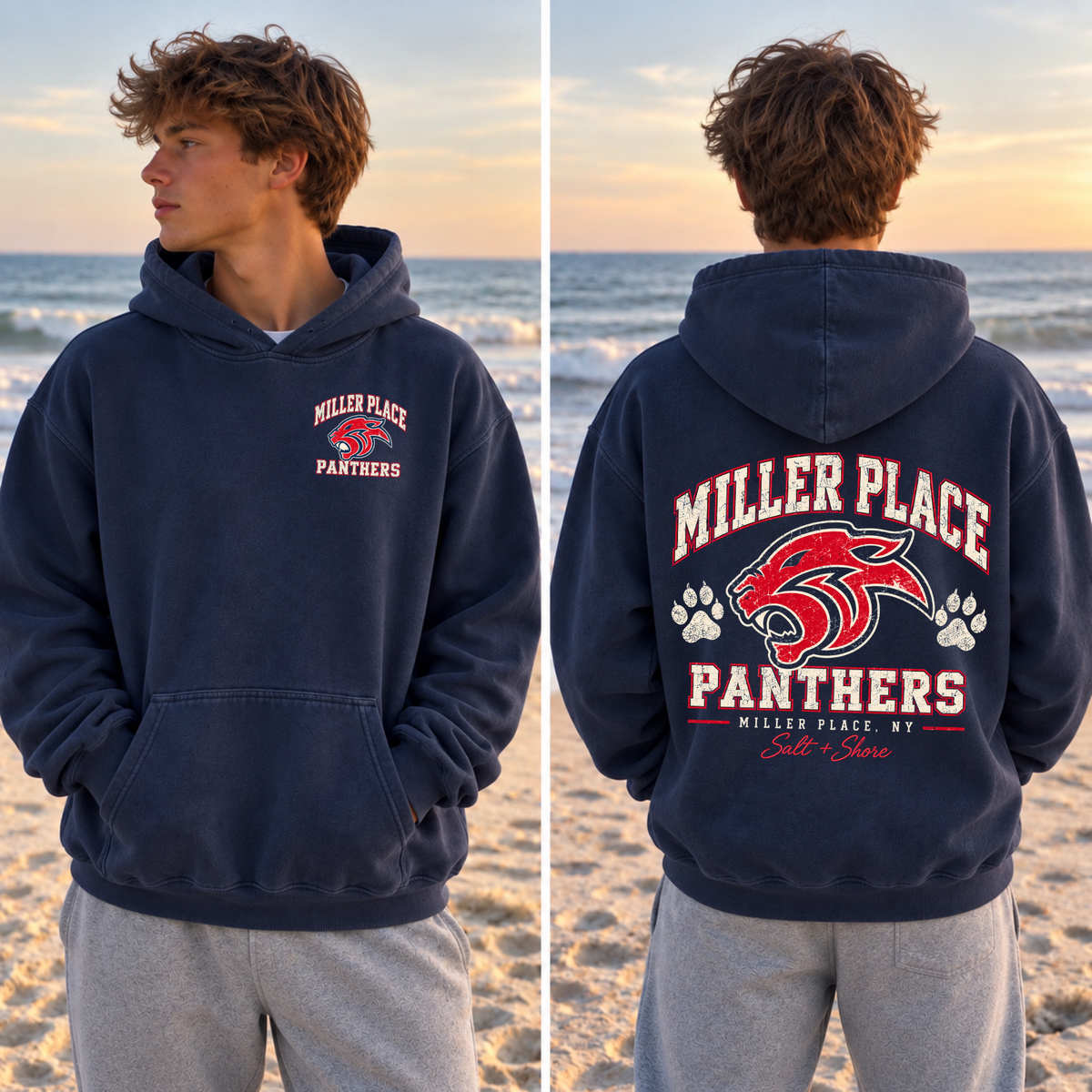 Miller Place Panthers – Premium Garment-Dyed – Washed Navy | Miller Place | Salt + Shore