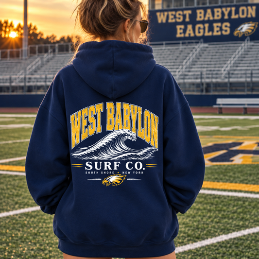 West Babylon Surf Co. – Classic Cotton – Navy | West Babylon Cheer | Salt + Shore