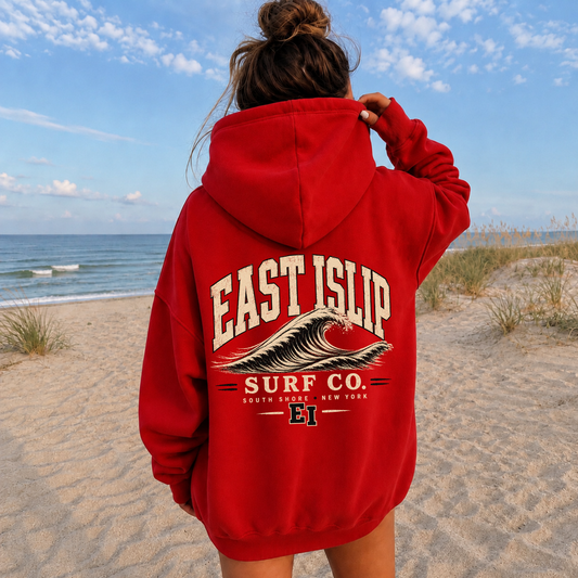 East Islip Surf Co. – Classic Cotton – Sunset Red | East Islip | Salt + Shore