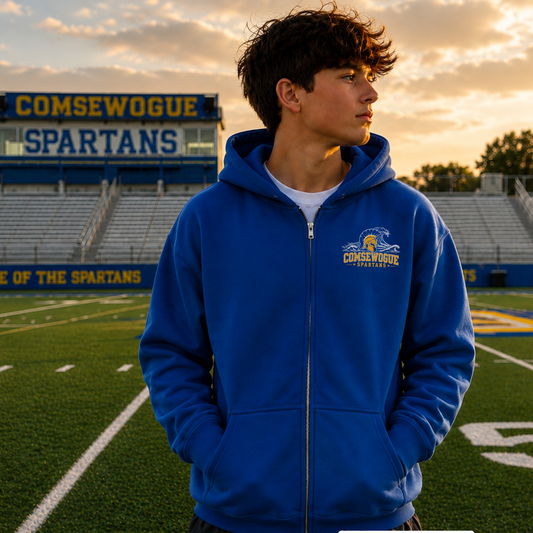 Comsewogue 11776 – Zip Up – Deep Water | Comsewogue Football | Salt + Shore