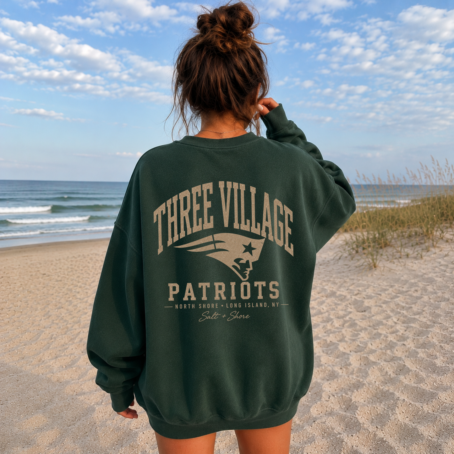 Three Village Varsity – Premium Garment-Dyed – Coastal Pine| Three Village | Salt + Shore