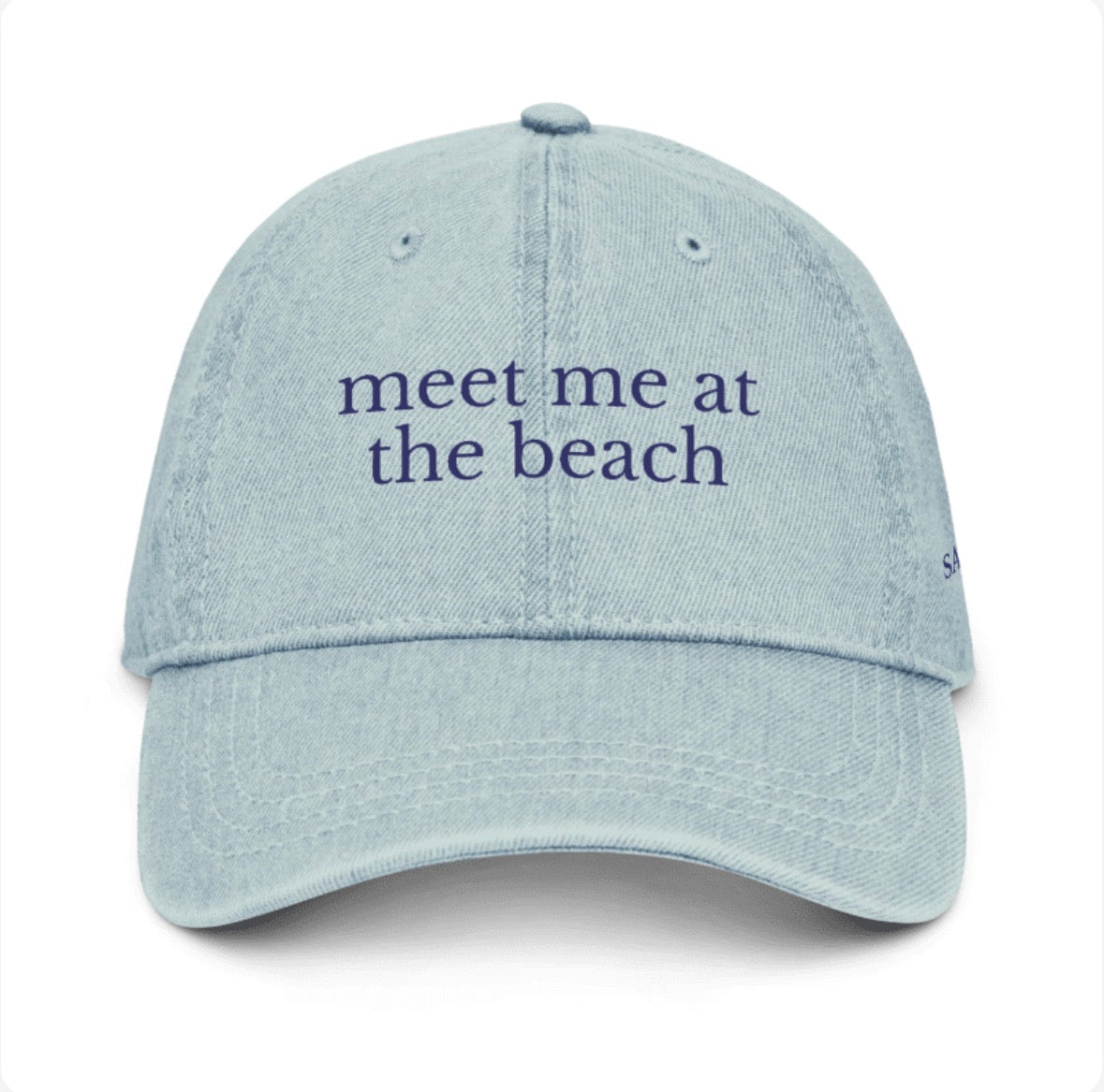 Meet Me at the Beach Embroidered Denim Dad Hat | Salt + Shore