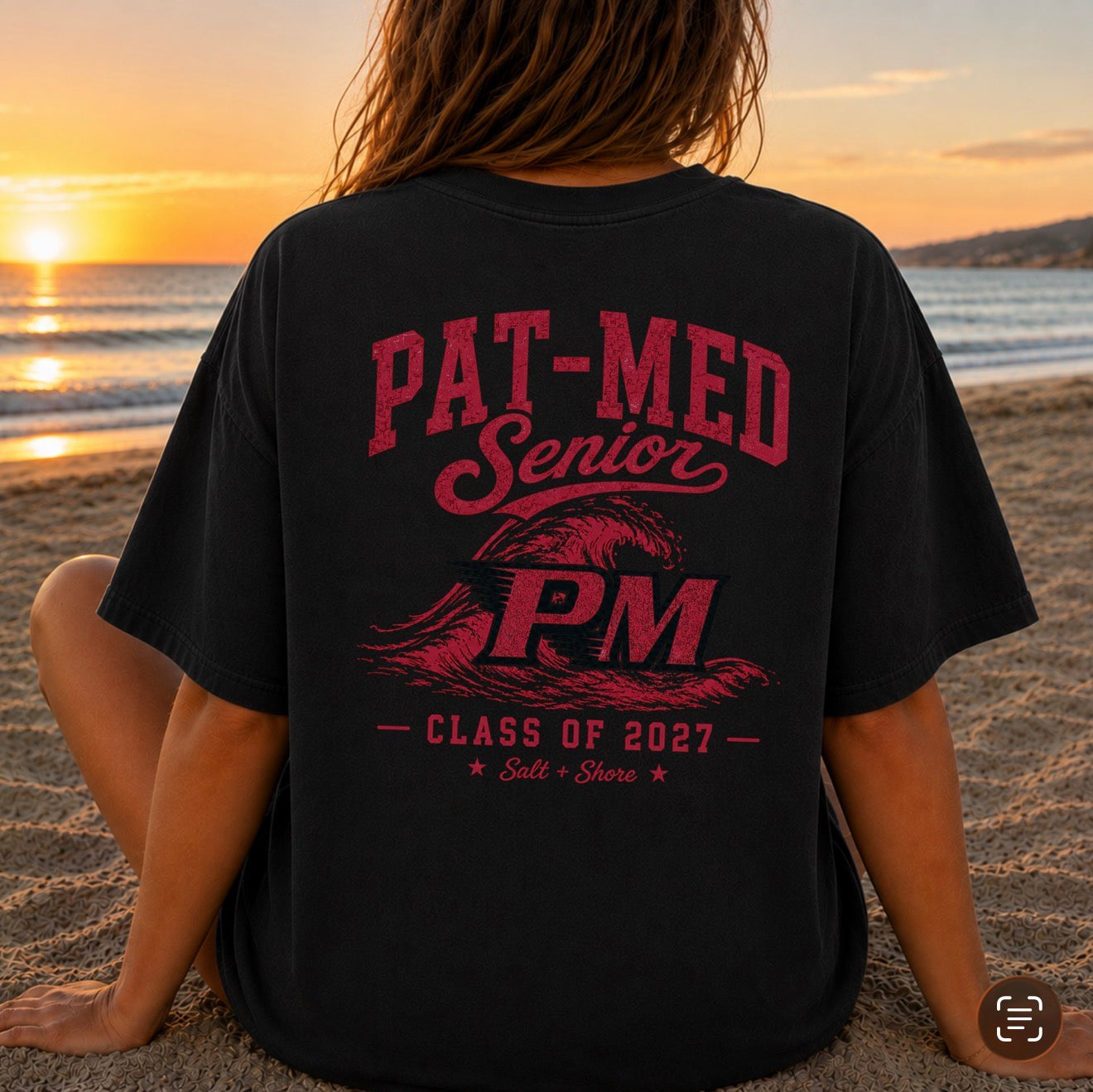 Pat-Med Senior 27 – Premium Garment-Dyed – Washed Black | PM Cheer | Salt + Shore