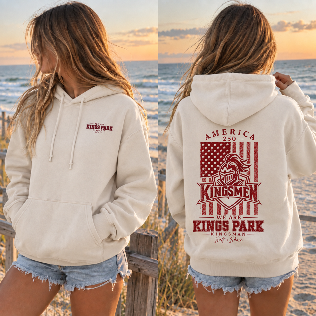 America 250: We Are Kings Park – Premium Garment-Dyed – Bone | Kings Park | Salt + Shore