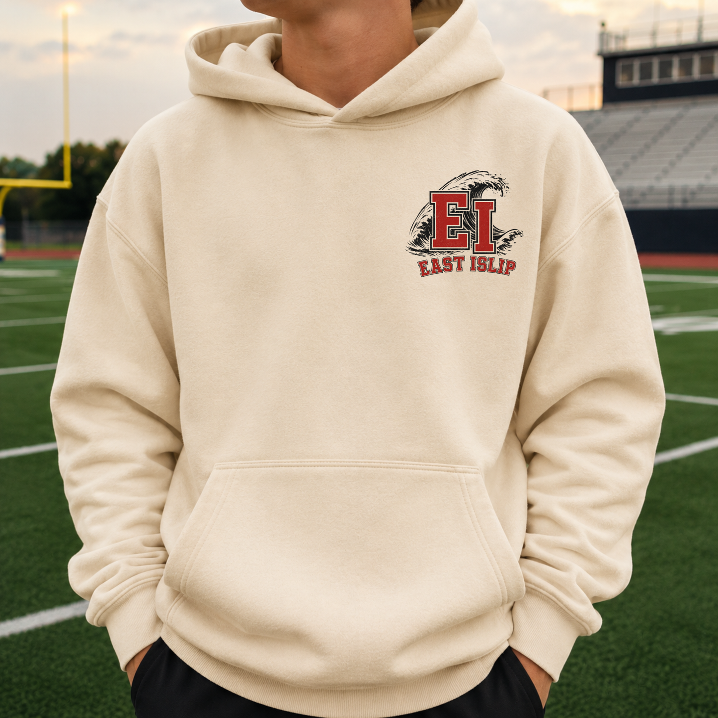 El Coastal Wave – Premium Garment-Dyed – Bone | East Islip | Salt + Shore