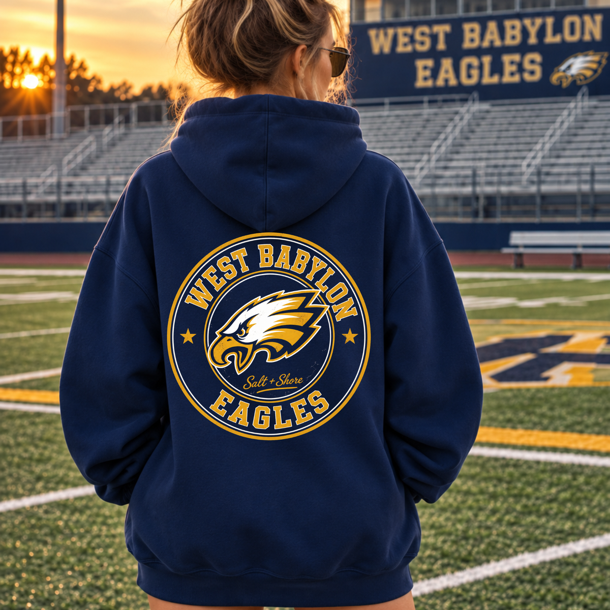 Eagles Heritage – Classic Cotton – Navy | West Babylon Cheer | Salt + Shore