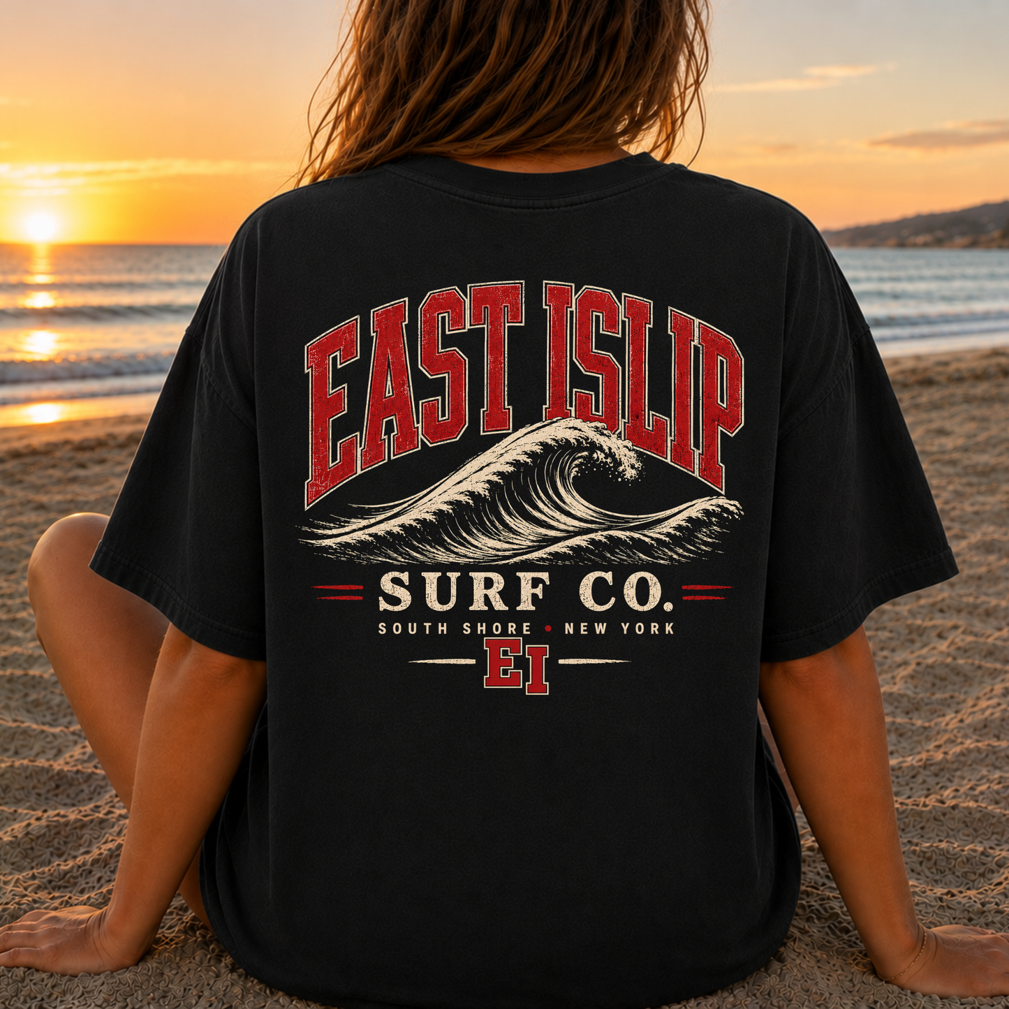 East Islip Surf Co. – Premium Garment-Dyed – Washed Black | East Islip | Salt + Shore