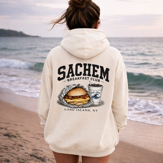 Sachem Breakfast Club – Premium Garment-Dyed – Bone | Sachem North Football | Salt + Shore