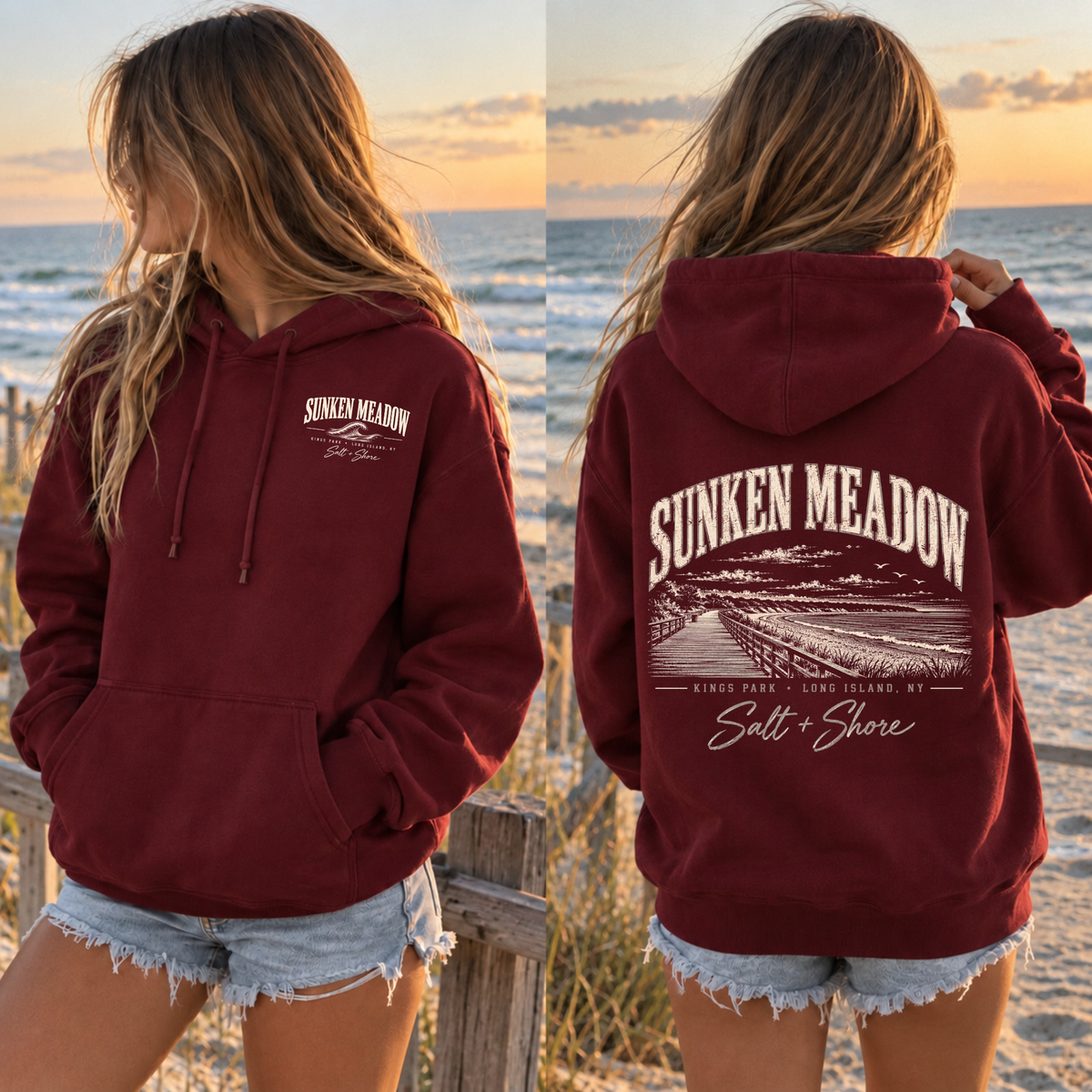 Sunken Meadow – Classic Cotton – Harbor Maroon | Kings Park | Salt + Shore