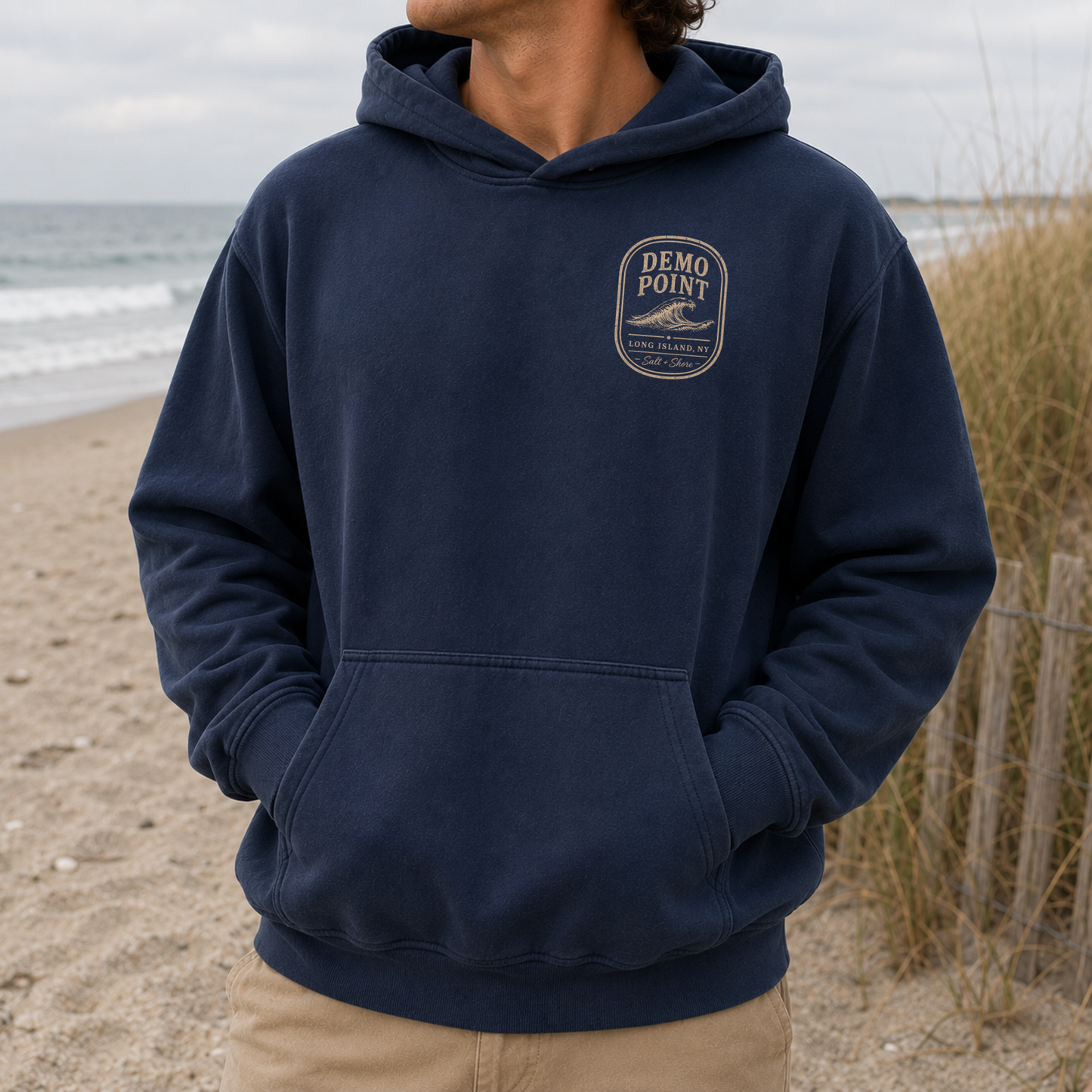 Demo Point Beach Access – Premium Garment-Dyed – Washed Navy | Salt + Shore