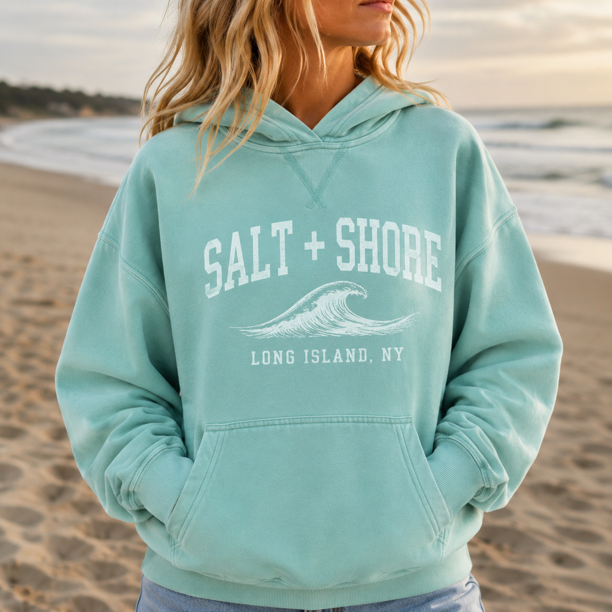 S+S Coastal Collegiate – Premium Vintage Wash - Coastal Mint | Salt + Shore