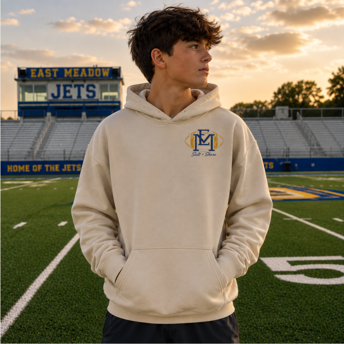 East Meadow Varsity – Classic Cotton – Sand | East Meadow Football | Salt + Shore