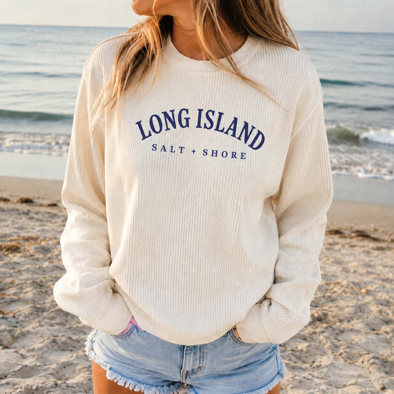 The Long Island Comfy Cord Crew — Embroidered | Salt + Shore