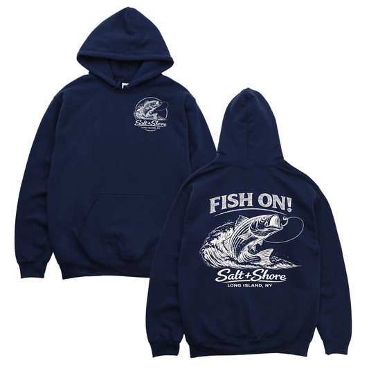 FISH ON! Reel Life  – YOUTH – Classic Cotton – Navy | Salt + Shore